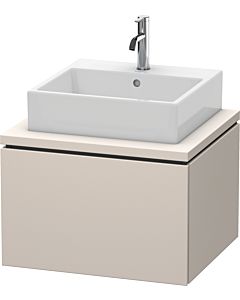 L-Cube Duravit vasque LC581009191 62 x 54,7 cm, taupe mat, pour console, 1 coulissant