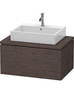 L-Cube Duravit vasque LC581207272 82 x 54,7 cm, chêne foncé brossé, pour console, 1 coulissant