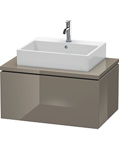 L-Cube Duravit vasque LC581208989 82 x 54,7 cm, gris flanelle brillant, pour console, 1 coulissant