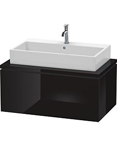 Duravit L-Cube Waschtisch-Unterschrank LC581304040 92 x 54,7 cm, schwarz hochglanz, für Konsole, 1Auszug