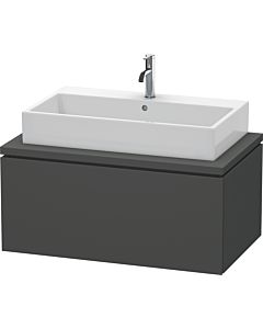 L-Cube Duravit vasque LC581304949 92 x 54,7 cm, graphite mat, pour console, 1 coulissant