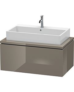 L-Cube Duravit vasque LC581308989 92 x 54,7 cm, gris flanelle brillant, pour console, 1 coulissant