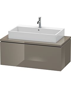 L-Cube Duravit vasque LC581408989 102 x 54,7 cm, gris flanelle brillant, pour console, 1 coulissant