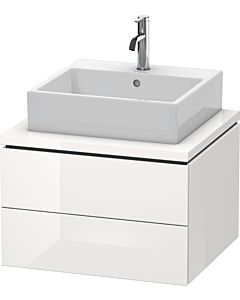 Duravit L-Cube Waschtisch-Unterschrank LC581502222 62 x 54,7 cm, weiß hochglanz, für Konsole, 2 Schubkästen
