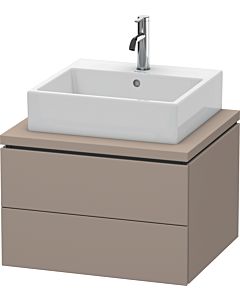 L-Cube Duravit vasque LC581504343 62 x 54,7 cm, basalte mat, pour console, 2 tiroirs