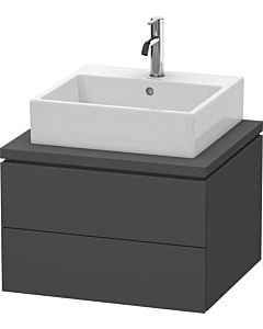 Duravit L-Cube vanity unit LC581504949 62 x 54.7 cm, matt graphite, for console, 2 drawers