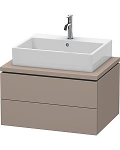 L-Cube Duravit vasque LC581604343 72 x 54,7 cm, basalte mat, pour console, 2 tiroirs