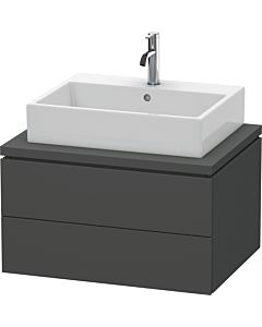 Duravit L-Cube Waschtisch-Unterschrank LC581604949 72 x 54,7 cm, graphit matt, für Konsole, 2 Schubkästen
