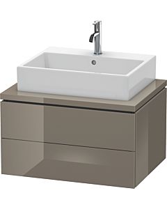 Duravit L-Cube Waschtisch-Unterschrank LC581608989 72 x 54,7 cm, flannel grey hochglanz, für Konsole, 2 Schubkästen