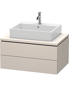 L-Cube Duravit vasque LC581709191 82 x 54,7 cm, taupe mat, pour console, 2 tiroirs