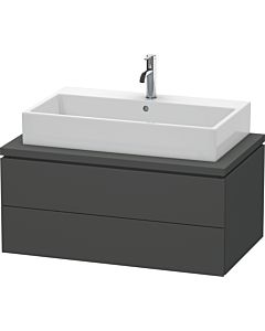 Duravit L-Cube Waschtisch-Unterschrank LC581804949 92 x 54,7 cm, graphit matt, für Konsole, 2 Schubkästen
