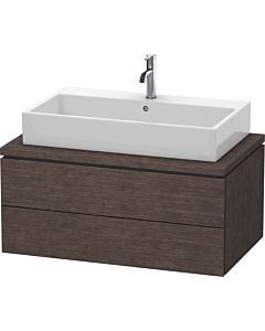 Duravit L-Cube vanity unit LC581807272 92 x 54.7 cm, brushed dark oak, for console, 2 drawers