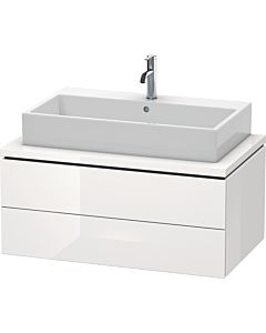 Duravit L-Cube Waschtisch-Unterschrank LC581808585 92 x 54,7 cm, weiß hochglanz, für Konsole, 2 Schubkästen