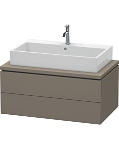 L-Cube Duravit vasque LC581809090 92 x 54,7 cm, flanelle gris soie mat, pour console, 2 tiroirs