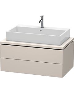 L-Cube Duravit vasque LC581809191 92 x 54,7 cm, taupe mat, pour console, 2 tiroirs