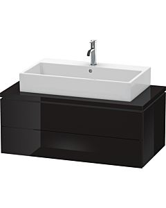 Duravit L-Cube Waschtisch-Unterschrank LC581904040 102 x 54,7 cm, schwarz hochglanz, für Konsole, 2 Schubkästen