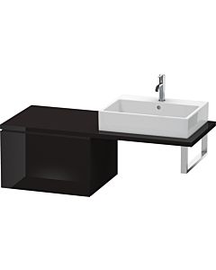 Duravit L-Cube Unterschrank LC583304040 62 x 54,7 cm, schwarz hochglanz, für Konsole, 1 Auszug