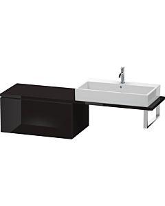 Duravit L-Cube Unterschrank LC583404040 82 x 54,7 cm, schwarz hochglanz, für Konsole, 1 Auszug