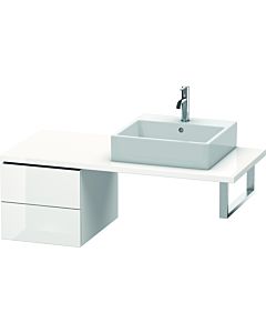 Duravit L-Cube meuble bas LC583602222 42 x 54,7 cm, blanc brillant, pour console, 2 tiroirs