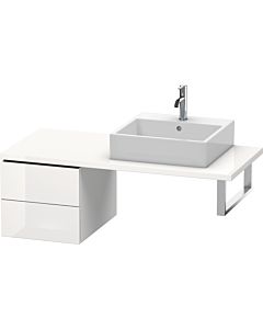 Duravit L-Cube Unterschrank LC583608585 42 x 54,7 cm, weiß hochglanz, für Konsole, 2 Schubkästen