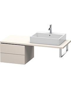 Duravit L-Cube meuble bas LC583609191 42 x 54,7 cm, taupe mat, pour console, 2 tiroirs