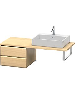 Duravit L-Cube meuble bas LC583707171 52 x 54,7 cm, chêne méditerranéen, pour console, 2 tiroirs