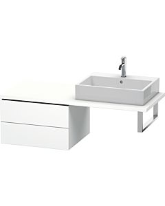 Duravit L-Cube meuble bas LC583801818 62 x 54,7 cm, blanc mat, pour console, 2 tiroirs