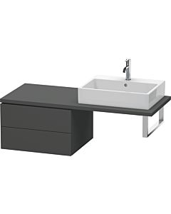Duravit L-Cube Unterschrank LC583804949 62 x 54,7 cm, graphit matt, für Konsole, 2 Schubkästen