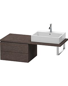 Duravit L-Cube meuble bas LC583807272 62 x 54,7 cm, chêne foncé brossé, pour console, 2 tiroirs