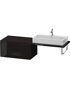 Duravit L-Cube Unterschrank LC583904040 82 x 54,7 cm, schwarz hochglanz, für Konsole, 2 Schubkästen