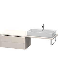 Duravit L-Cube meuble bas LC583909191 82 x 54,7 cm, taupe mat, pour console, 2 tiroirs