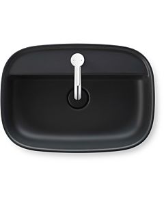 Duravit Zencha Aufsatzbecken 2374551371 55x39cm, mit Hahnloch, Hahnlochbank, ohne Überlauf, geschliffen, anthrazit matt