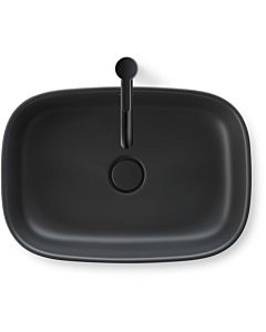 Duravit Zencha Aufsatzbecken 23735513791 55x39cm, sans trou pour robinetterie, trop-plein, rangée de trous pour robinetterie, sol, anthracite mat, WonderGliss
