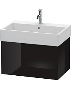 Duravit L-Cube vanity unit LC617604040 68.4 x 45.9 cm, black high gloss, 2000 pull-out, wall-hung