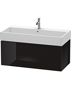 Duravit L-Cube vanity unit LC617804040 98.4x 45.9 cm, black high gloss, 2000 pull-out, wall-hung