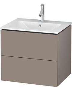 Duravit L-Cube Waschtischunterbau LC624004343 Basalt Matt, 62x55,5x48,1cm, 2 Schubladen