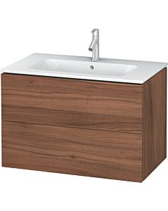 Duravit L-Cube Waschtischunterbau LC624107979 Nussbaum Natur, 82x55,5x48,1cm, 2 Schubladen
