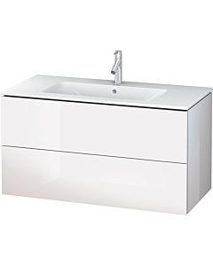Duravit L-Cube Waschtischunterbau LC624208585 Weiß Hochglanz, 102x55,5x48,1cm, 2 Auszüge