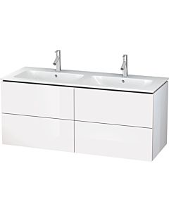 Duravit L-Cube meuble sous vasque LC625908585 Weiß Hochglanz , 129x55x48,1cm, 4 tiroirs