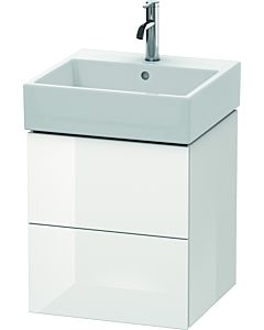 Duravit L-Cube vanity unit LC627402222 48.4 x 45.9 cm, white high gloss, 2 drawers, wall-hung