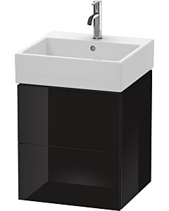 Duravit L-Cube vanity unit LC627404040 48.4 x 45.9 cm, black high gloss, 2 drawers, wall-hung