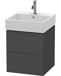 Duravit L-Cube Waschtisch-Unterschrank LC627404949 48,4 x 45,9 cm, graphit matt, 2 Schubkästen, wandhängend