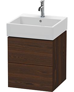 Duravit L-Cube Waschtisch-Unterschrank LC627406969 48,4 x 45,9 cm, nussbaum gebürstet, 2 Schubkästen, wandhängend