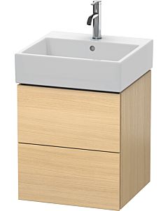 Duravit L-Cube vanity unit LC627407171 48.4 x 45.9 cm, Mediterranean oak, 2 drawers, wall-hung