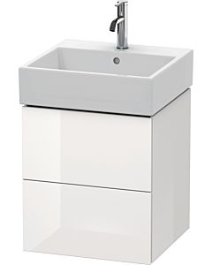 Duravit L-Cube vanity unit LC627408585 48.4 x 45.9 cm, white high gloss, 2 drawers, wall-hung