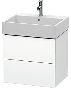 Duravit L-Cube Waschtisch-Unterschrank LC627501818 58,4x 45,9 cm, weiß matt, 2 Schubkästen, wandhängend