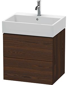 Duravit L-Cube vanity unit LC627506969 58.4x 45.9 cm, brushed walnut, 2 drawers, wall-hung