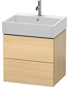 Duravit L-Cube vanity unit LC627507171 58.4x 45.9 cm, Mediterranean oak, 2 drawers, wall-hung