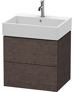Duravit L-Cube Waschtisch-Unterschrank LC627507272 58,4x 45,9 cm, eiche dunkel gebürstet, 2 Schubkästen, wandhängend