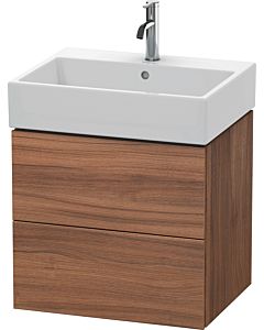 Duravit L-Cube vanity unit LC627507979 58.4x 45.9 cm, natural walnut, 2 drawers, wall-hung